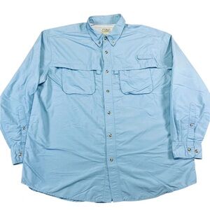 L.L. Bean Light Blue,Long Sleeved Button-down Shirt Sz XXL Tall